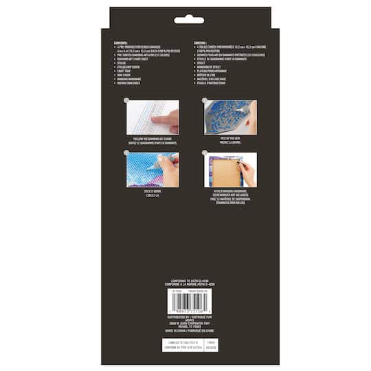 6" x 6" Planets 4-Piece Stretched Canvas Diamond Art Kit by Make Market®